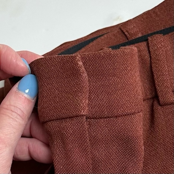 JOSEPH Trina Crepe Linen Stretch Straight Leg Ankle Pant Size FR 42 US 10 - Picture 10 of 10